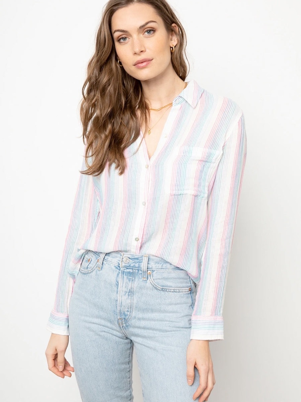 Rails - Ellis Button Down - Shirt in Iris Stripe